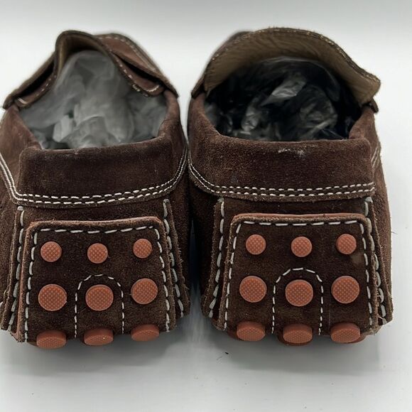 ECCO Brown Suede Casual Penny Loafers Size 44/10-10.5 Slip On Comfort Shoes B16B main image 4